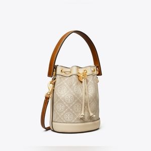 NEW Tory Birch Monogram Bucket Bag